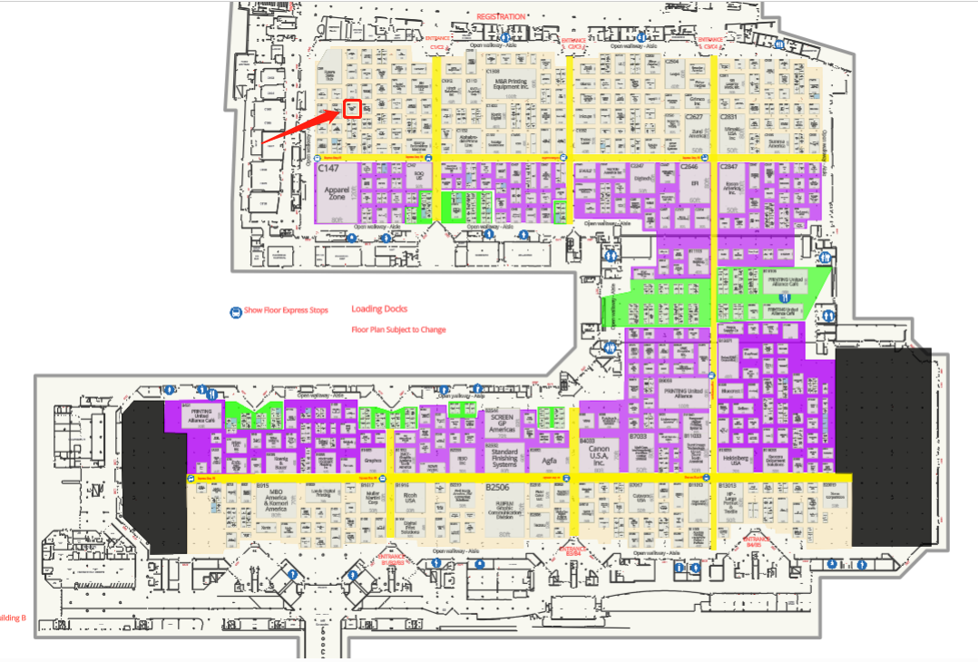 PRINTING UNITED Exhibition Hall Floor Plan