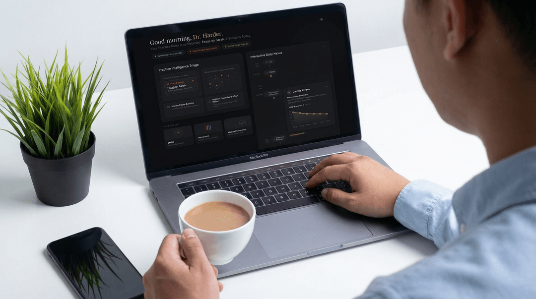 Clinician viewing the Syntac morning dashboard